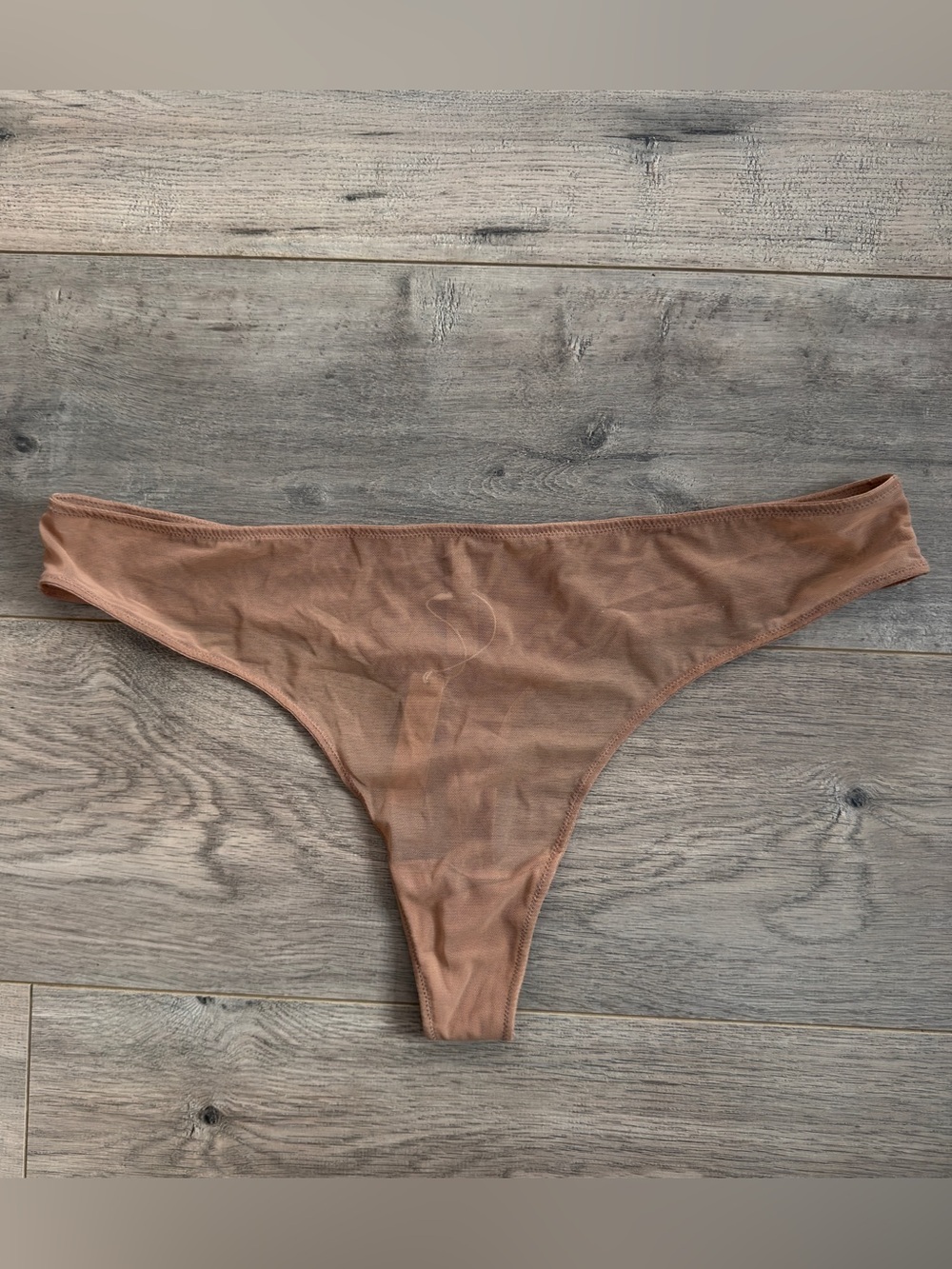 SKIMS Sheer Thong in Warm Taupe